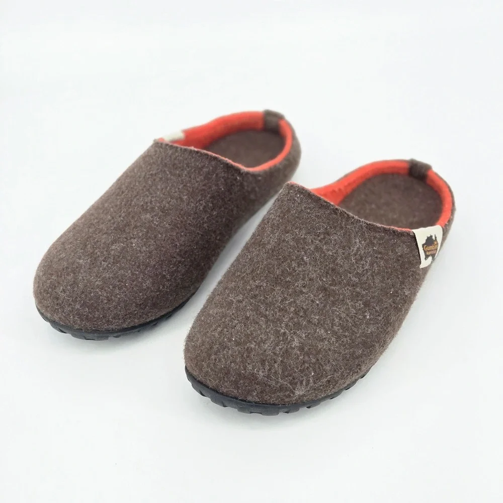 Gumbies Outback Felt Mule Slipper Shoe Gorpcore Cabin Mens 9 Womens 10 Comfort